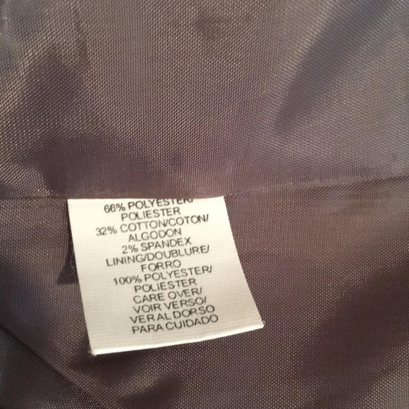 Ann Klein grey striped suit with crop flare pants. Stretch. Size 10. - Picture 14 of 14